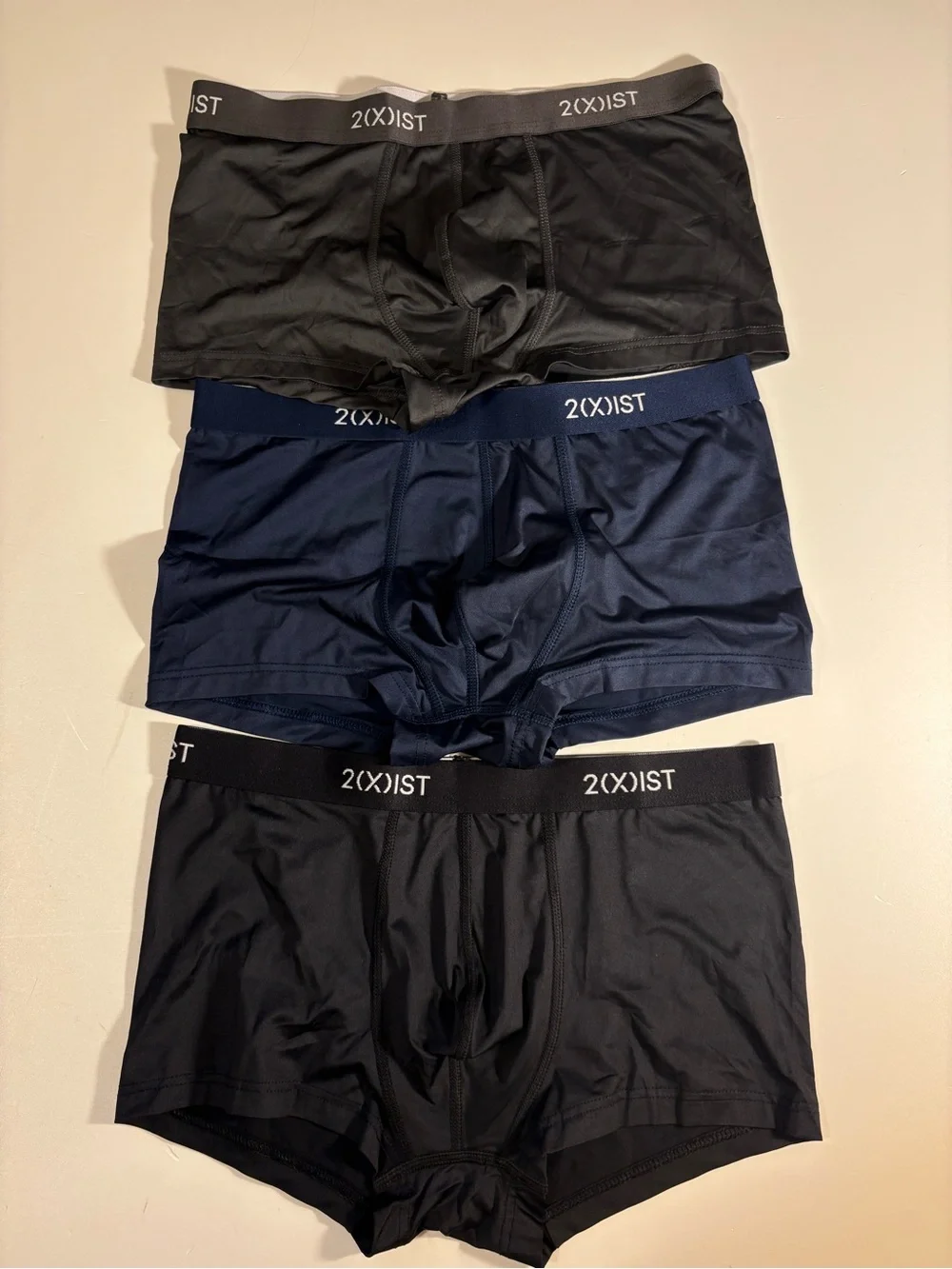 2xist Men's Boxer Briefs - Black & Navy Set of 3
